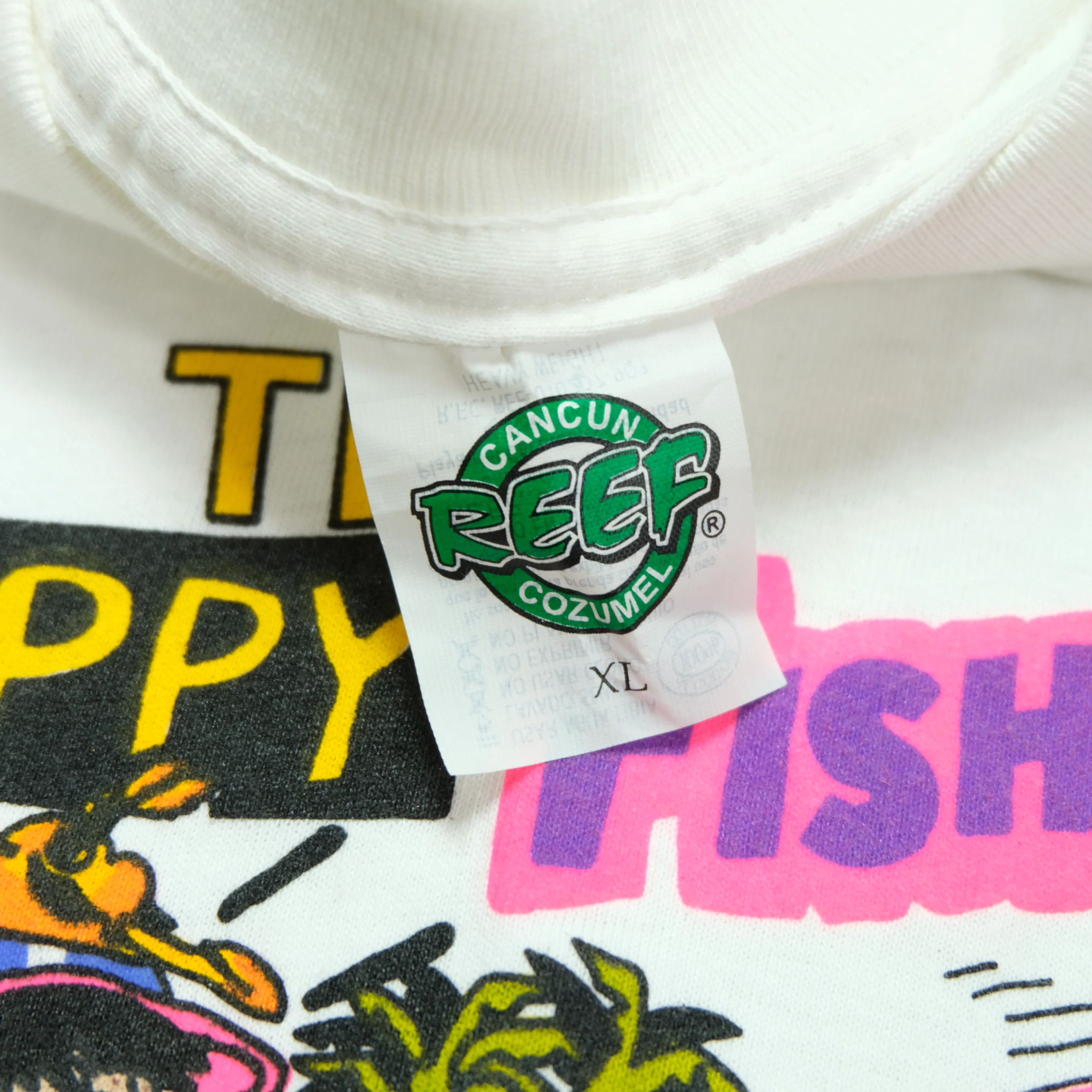 Vintage The Happy Fisherman Cancun Mexico Sex Humor T Shirt 80s 90s White XL - Image 4
