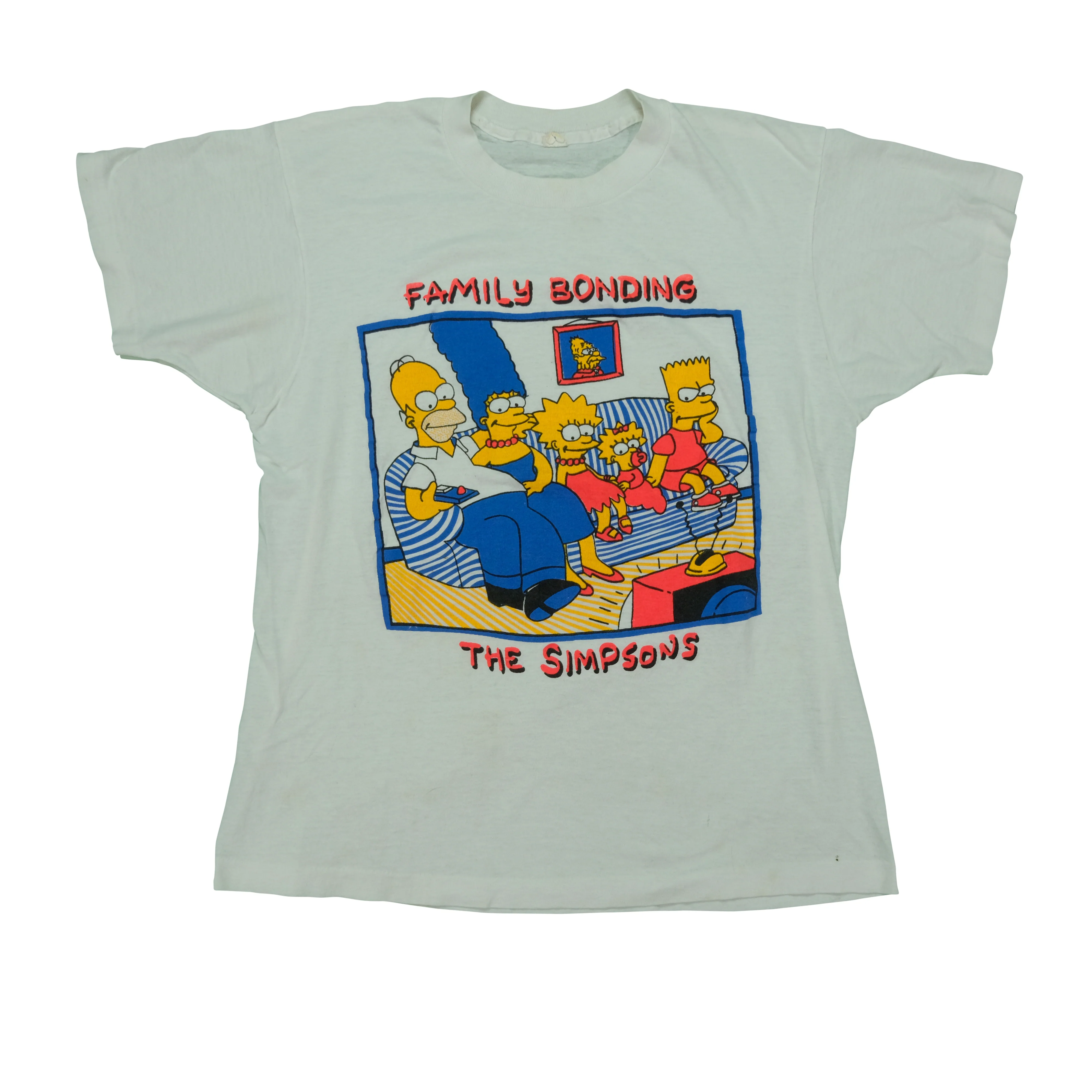 Vintage The Simpsons Family Bonding T Shirt 80s 90s White