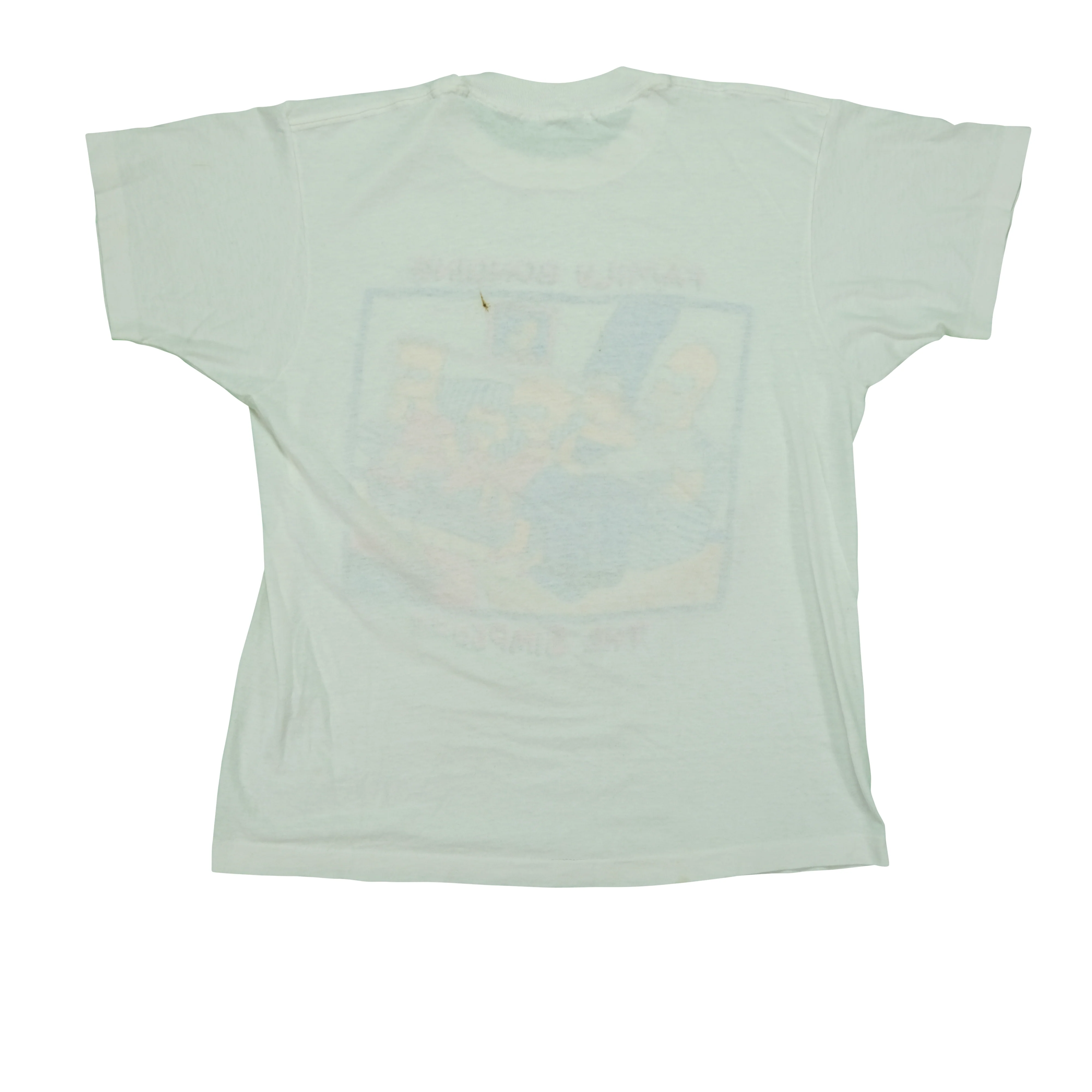 Vintage The Simpsons Family Bonding T Shirt 80s 90s White - Image 2