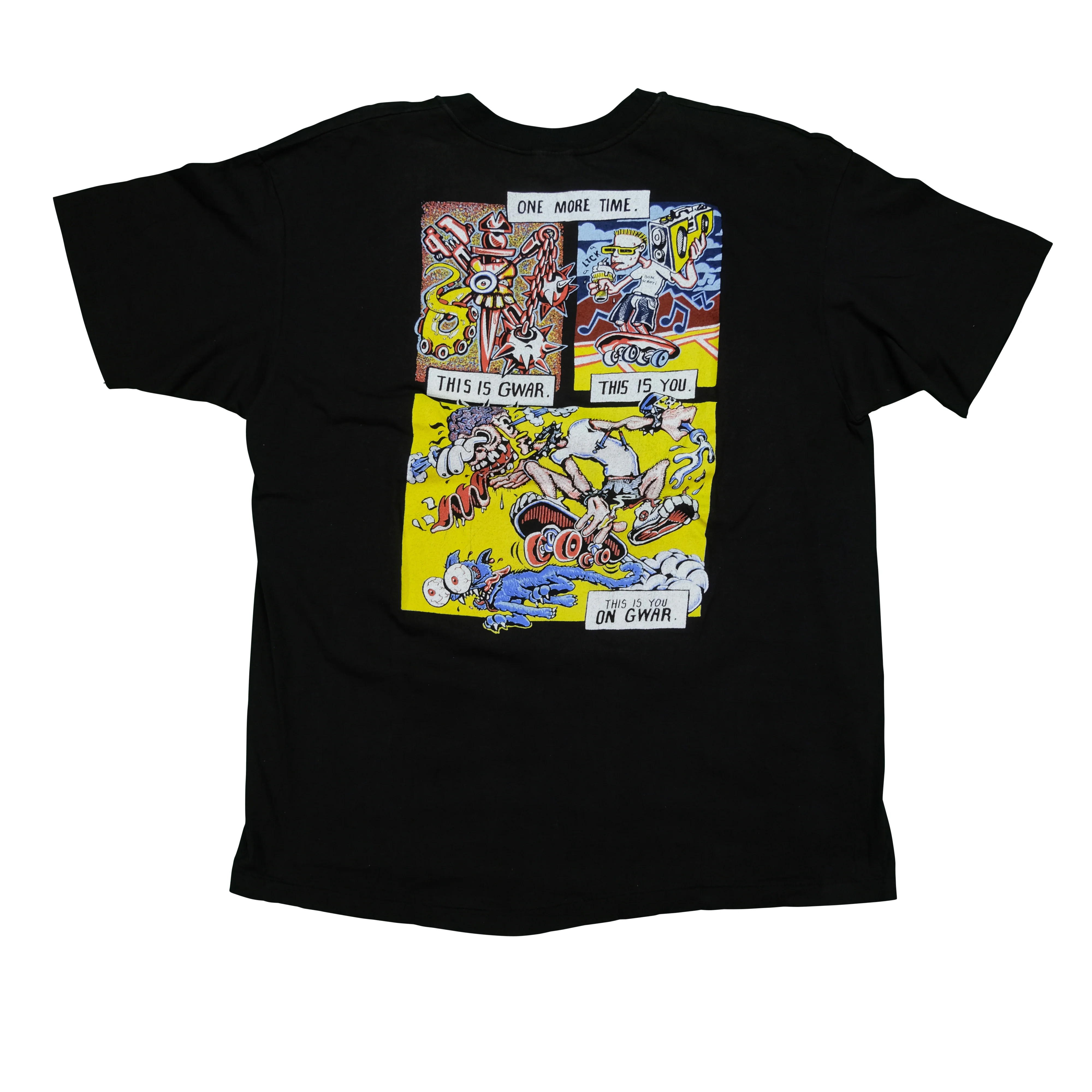 Vintage This Is You On Gwar Comic Strip Tour T Shirt 90s Black XL - Image 2
