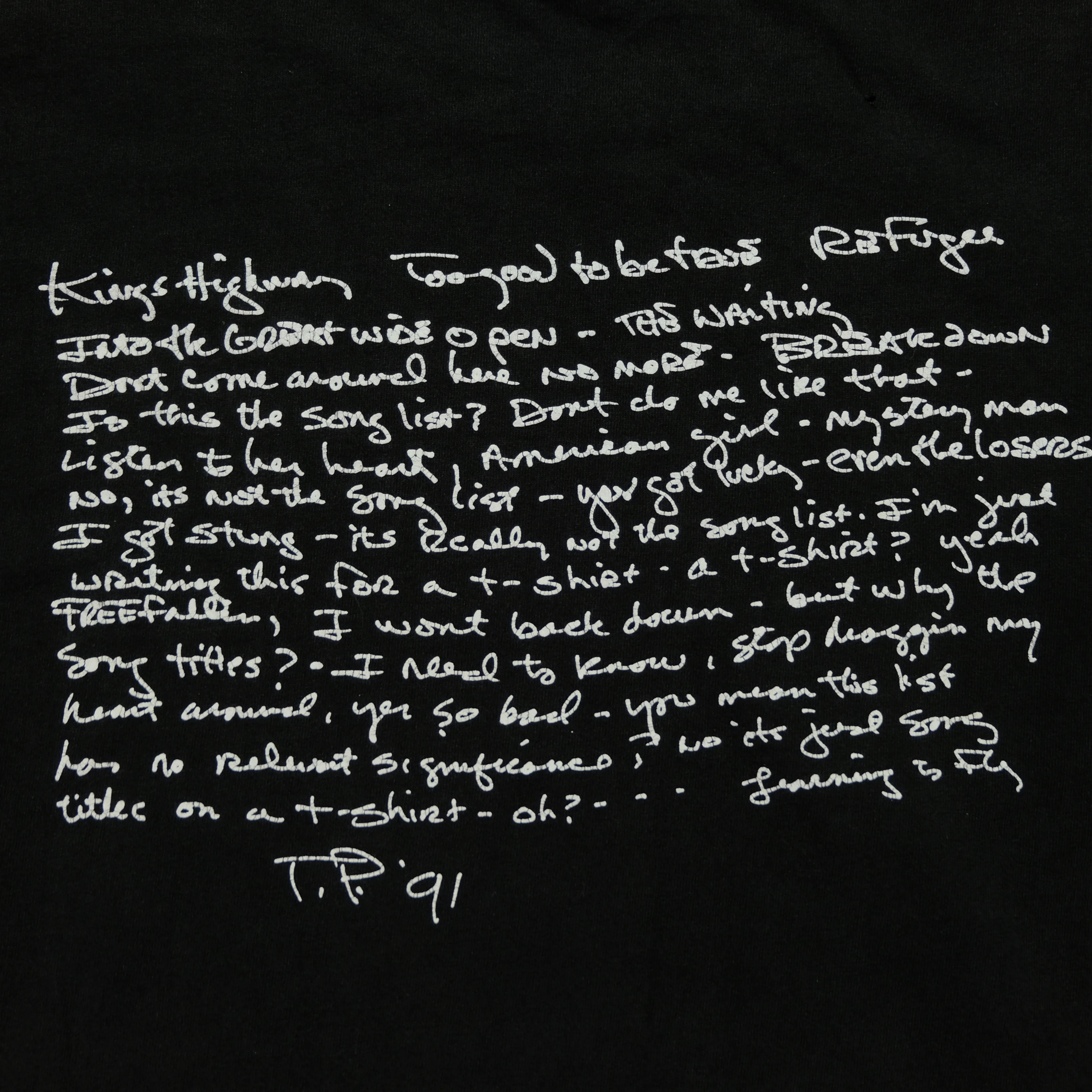 Vintage Tom Petty Portrait 1991 Tour T Shirt L - Image 8