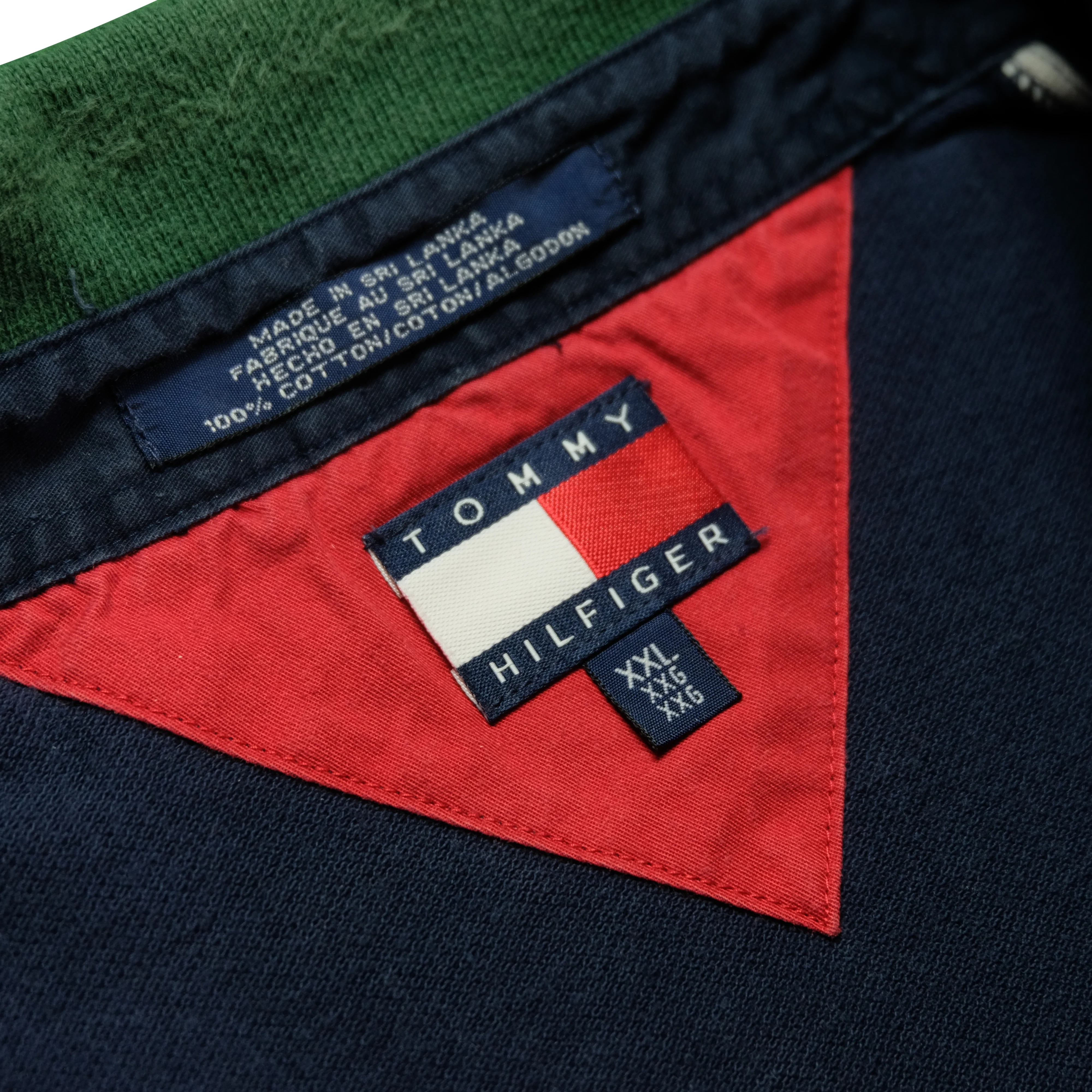 Vintage TOMMY HILFIGER Sailing Gear Spell Out Flag Polo Shirt 2XL - Image 6