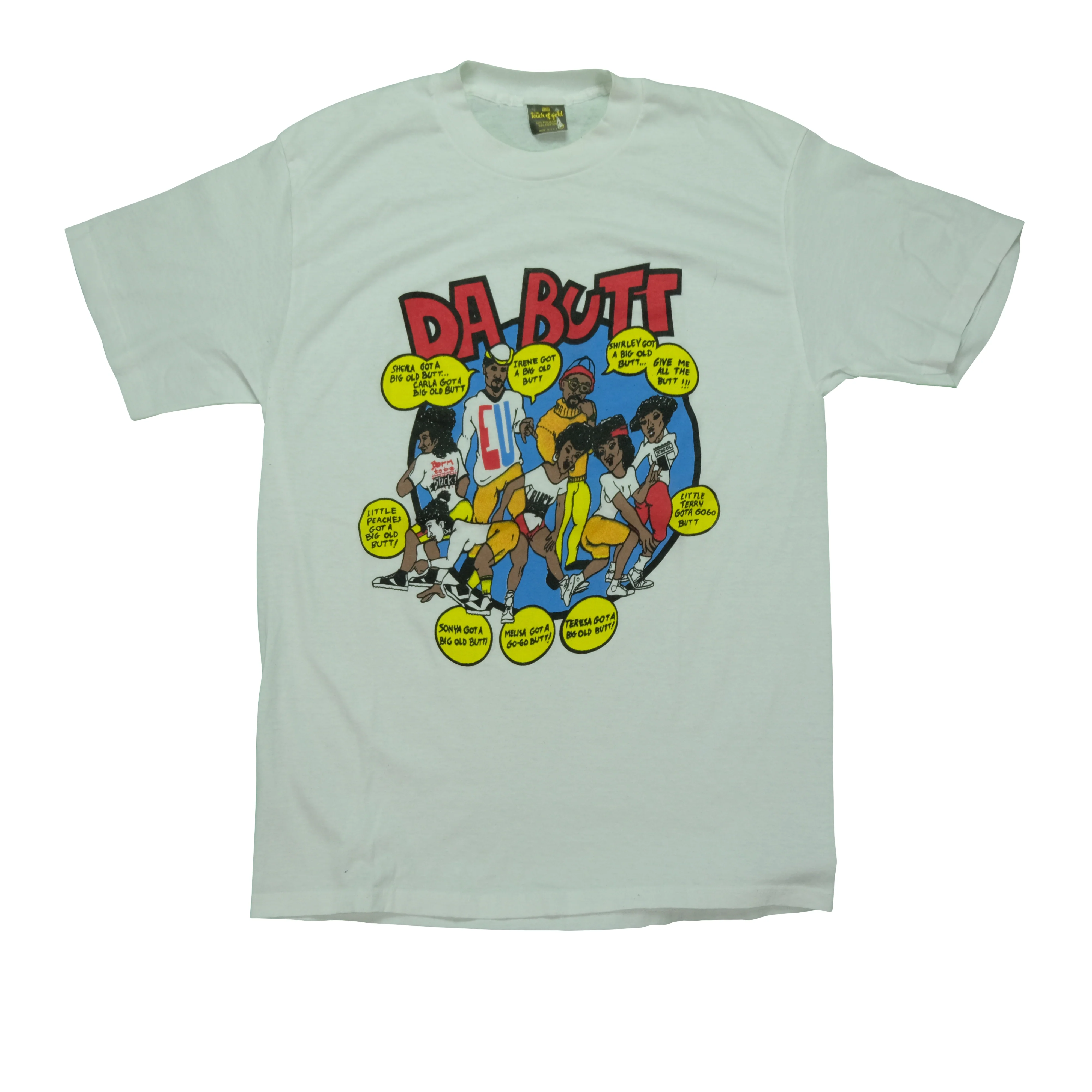 Vintage TOUCH OF GOLD Spike Lee Da Butt 1988 T Shirt 80s White XL