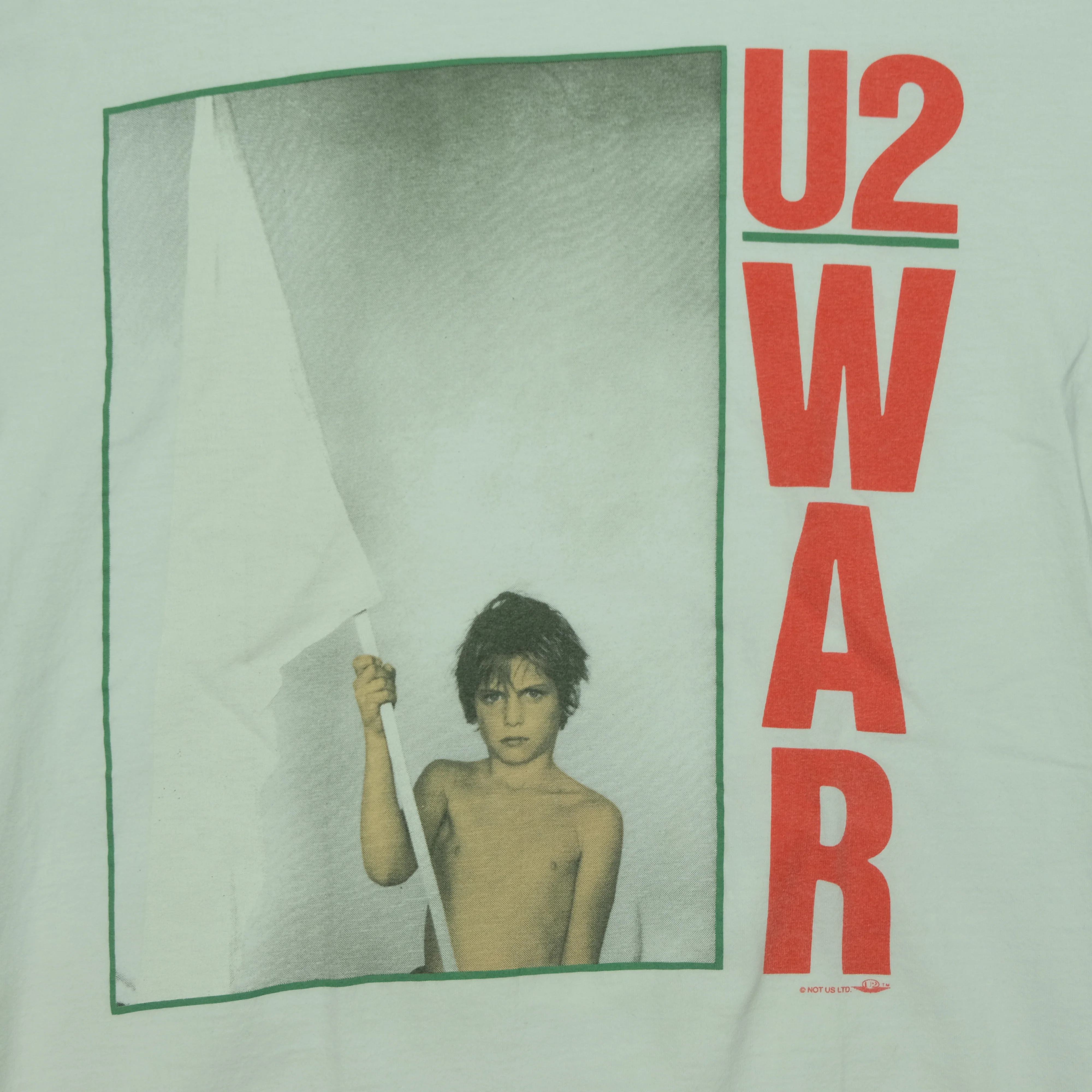 Vintage U2 War Album 1983 Tour T Shirt 80s White - Image 3