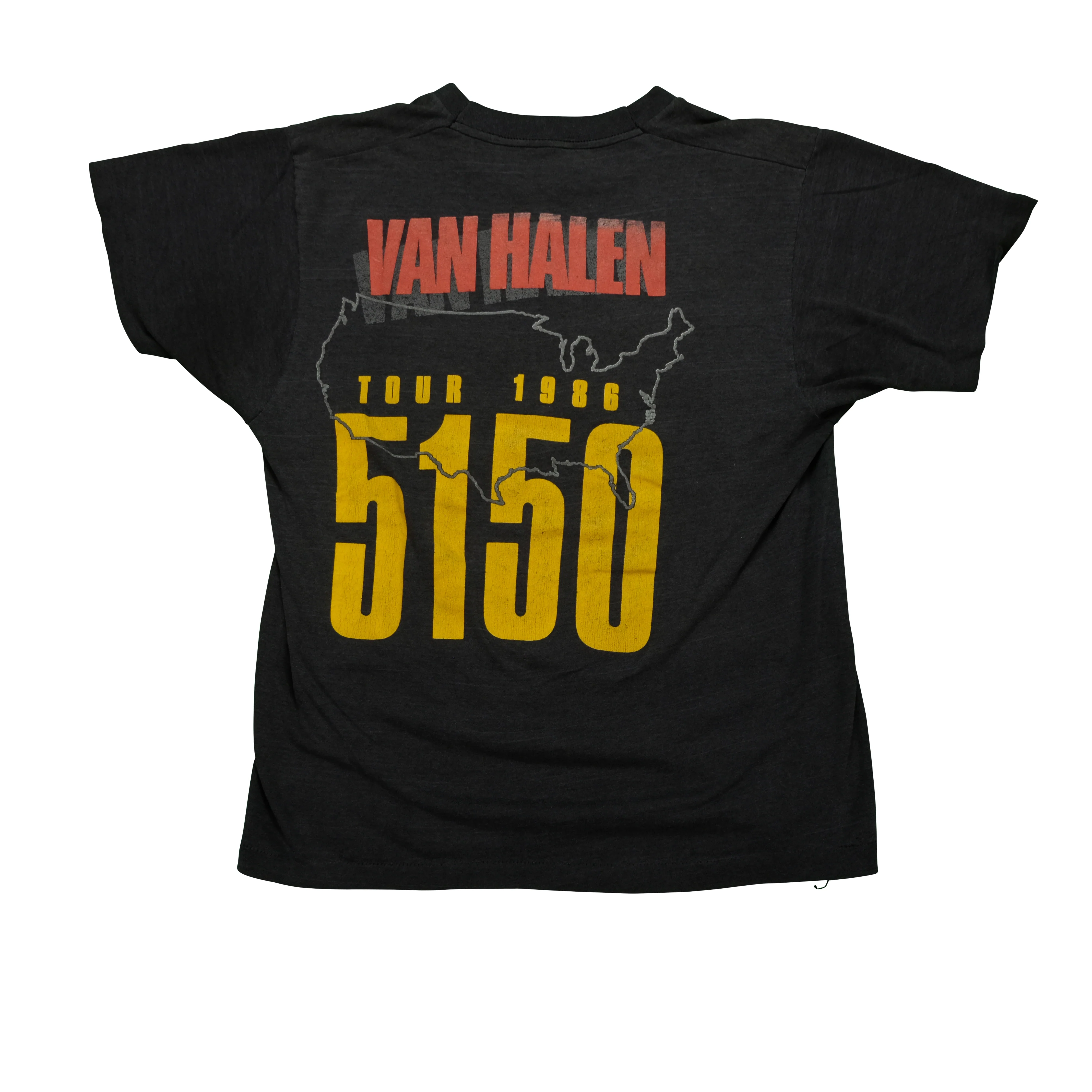 Vintage Van Halen 5150 1986 Tour T Shirt 80s Black - Image 2