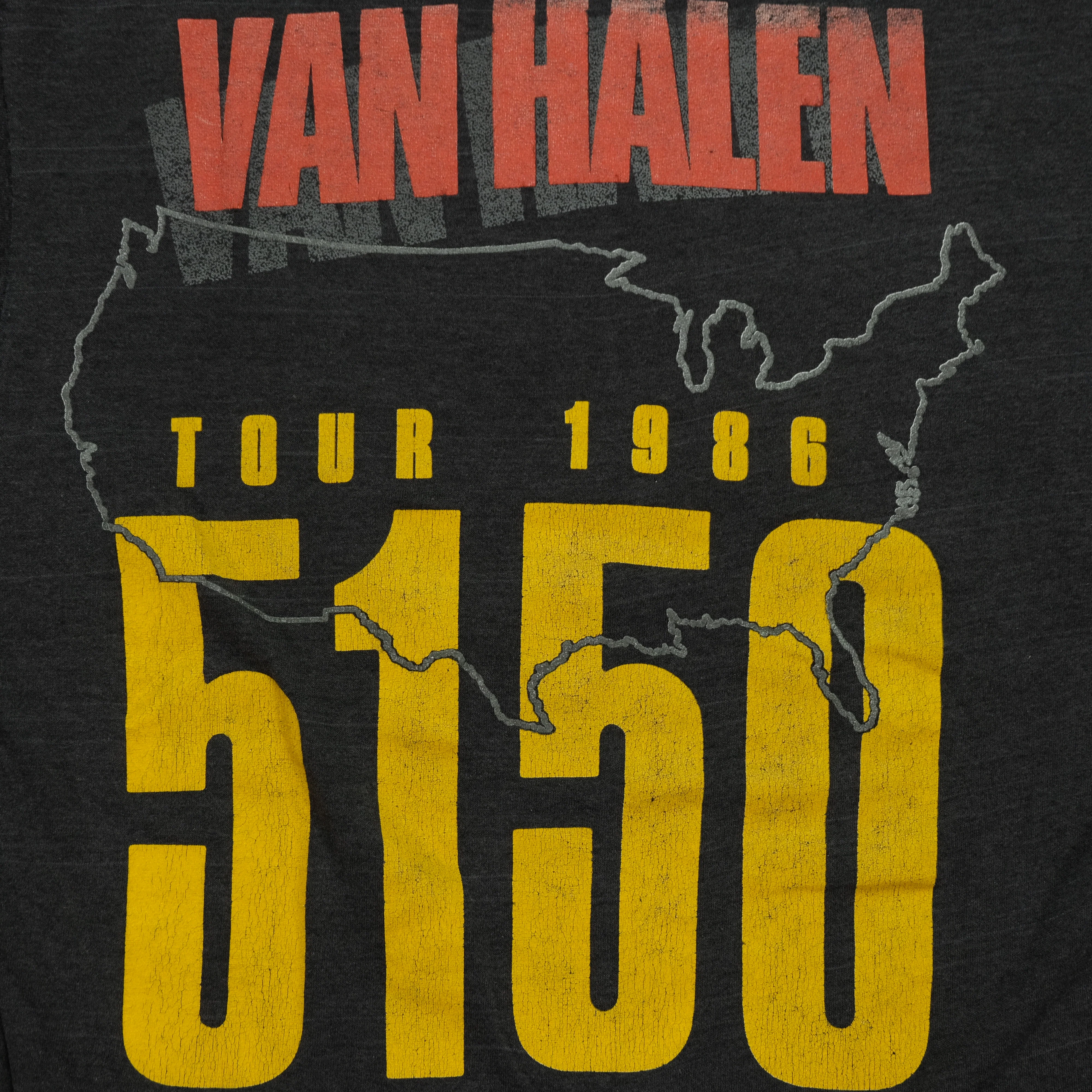 Vintage Van Halen 5150 1986 Tour T Shirt 80s Black - Image 7
