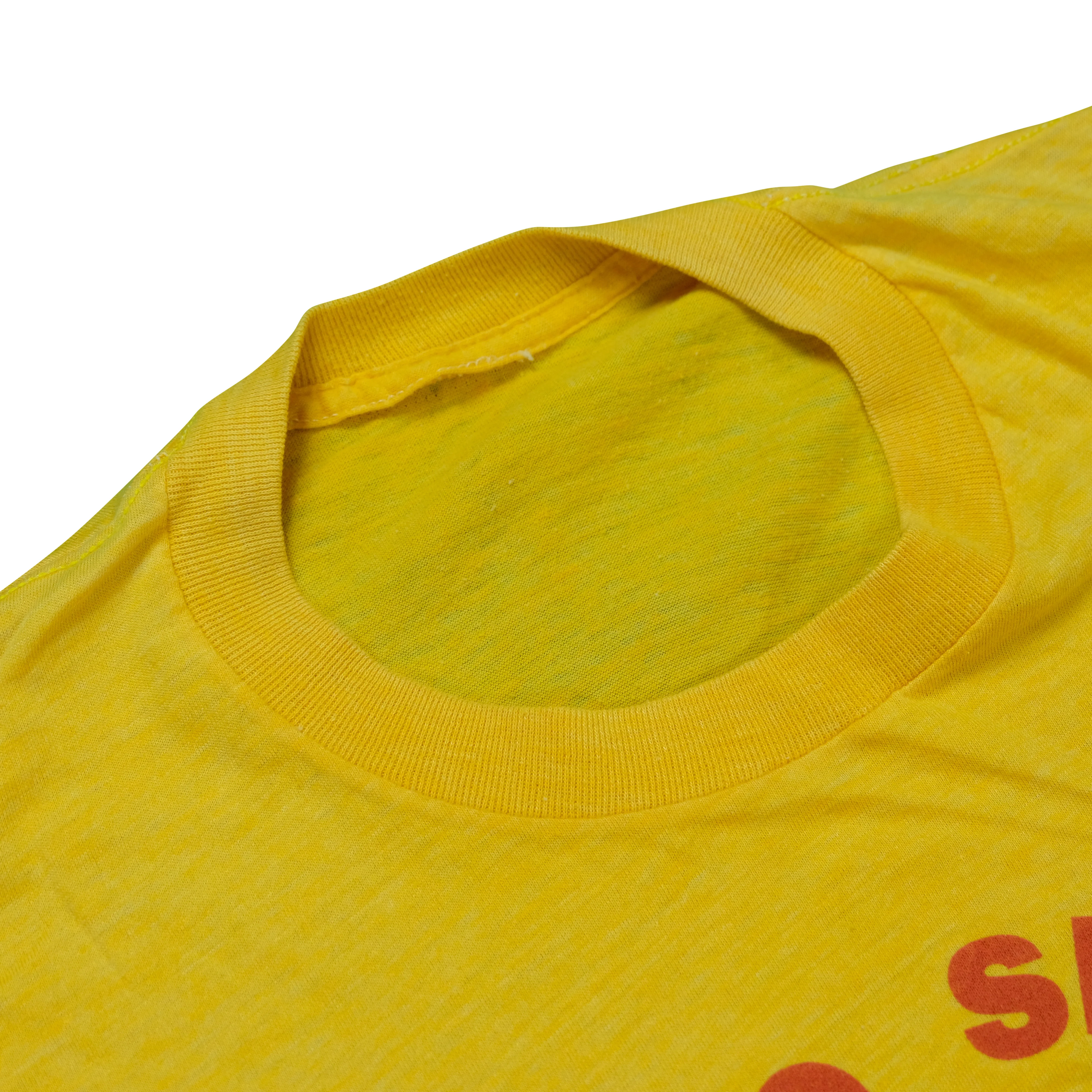 Vintage Who Shot Bobby Knight T Shirt 80s Yellow - Image 4