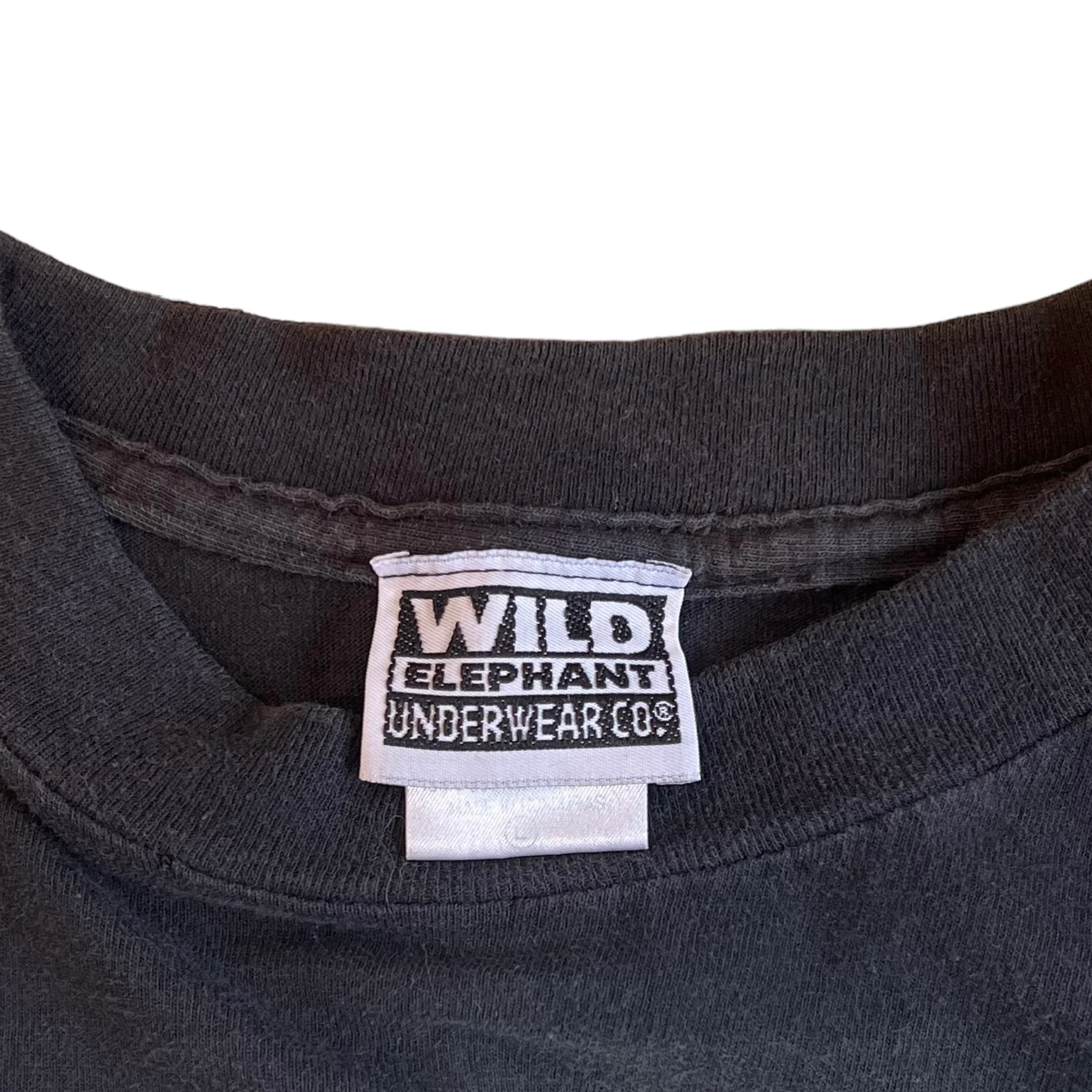 Vintage WILD ELEPHANT Skull Skeleton Rattle My Bones Glow In The Dark T Shirt 90s Black L - Image 3