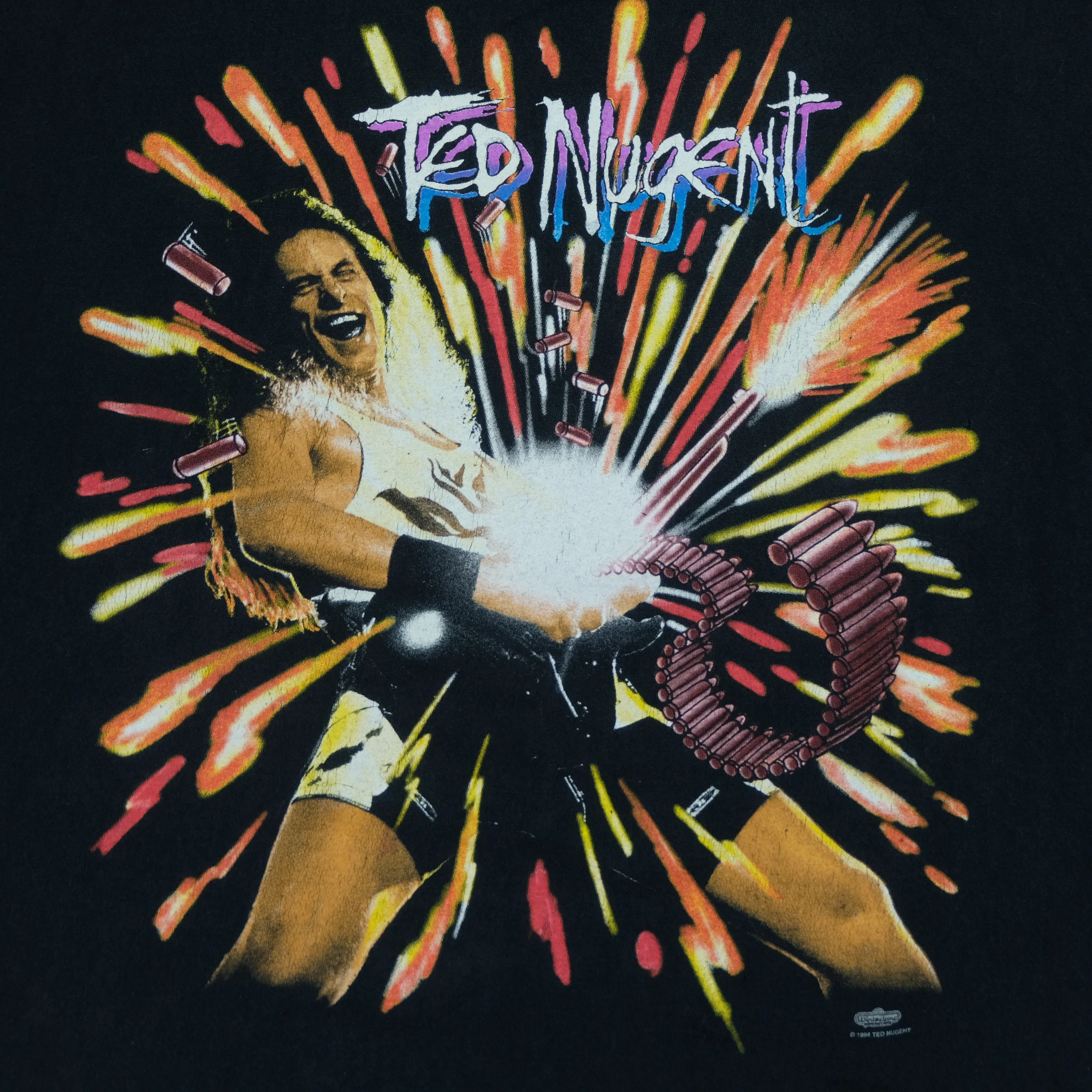 Vintage WINTERLAND Ted Nugent Spirit of the Wild Album Tour 1995 T Shirt 90s Black L - Image 3