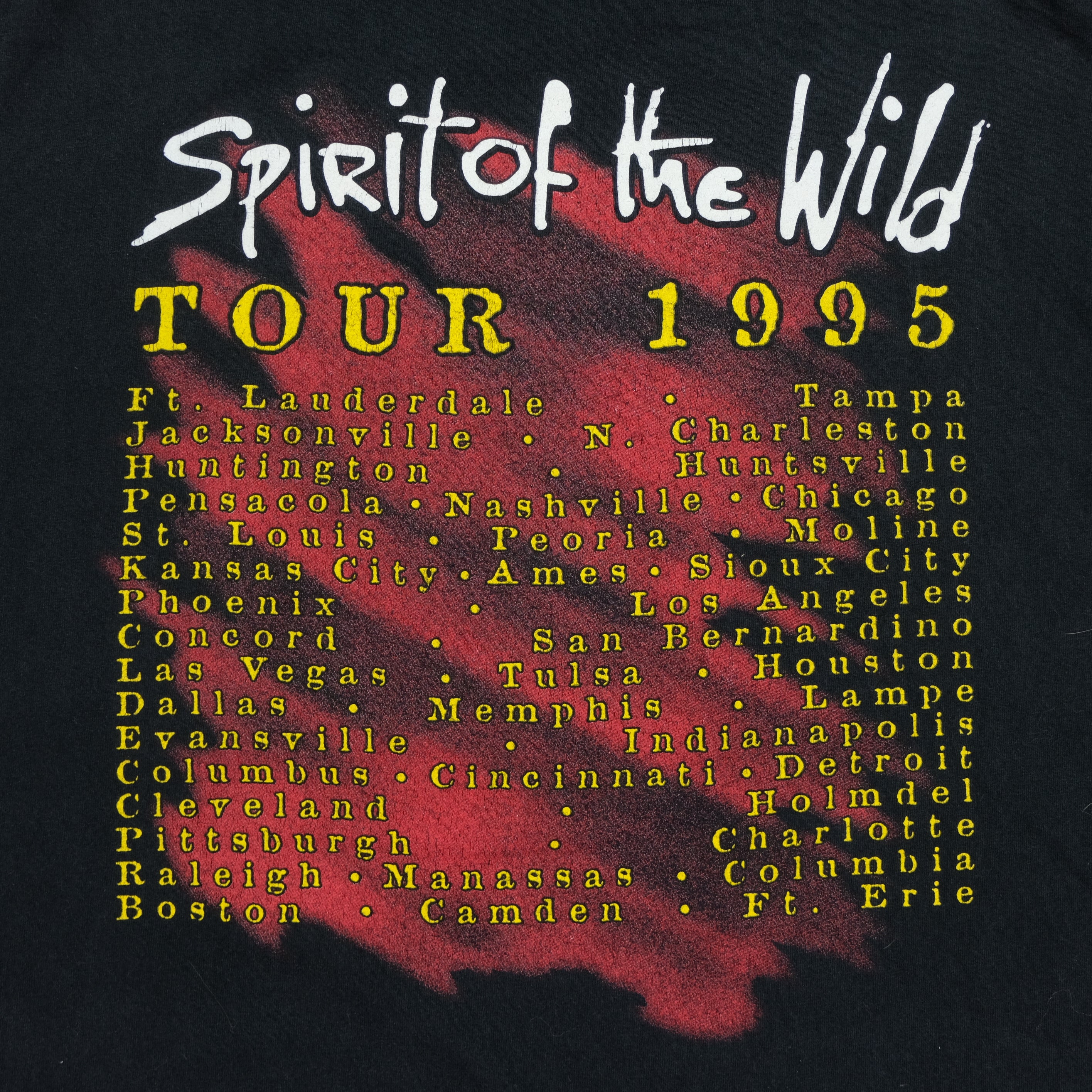 Vintage WINTERLAND Ted Nugent Spirit of the Wild Album Tour 1995 T Shirt 90s Black L - Image 8